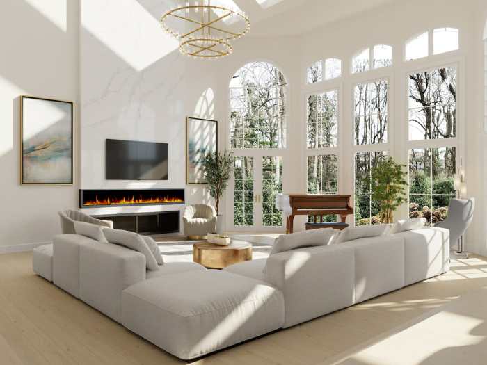 All white home interior design