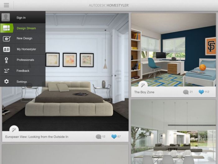 App to interior design your own home