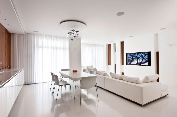 All white home interior design